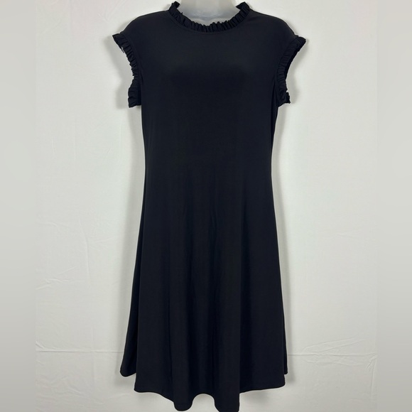 Nicole Miller Dresses & Skirts - NWT Nicole Miller Black Ruffle Shift Dress- M